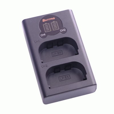 BattPro Canon LP-E6 雙位電池USB Type C + micro充電器